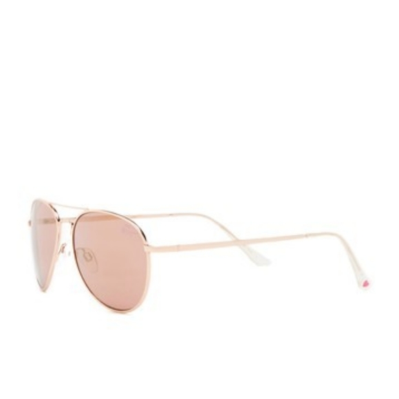 🚨LOW START🚨NEW BETSEY JOHNSON PINK GOLD AVIATOR SUNGLASSES - Picture 2 of 6